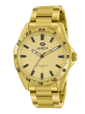 Reloj Marea Hombre Acero Dorado y Gris