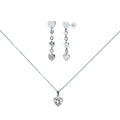 Conjunto Elisenda de Colgante y Pendientes en Blanco 9 Kilates