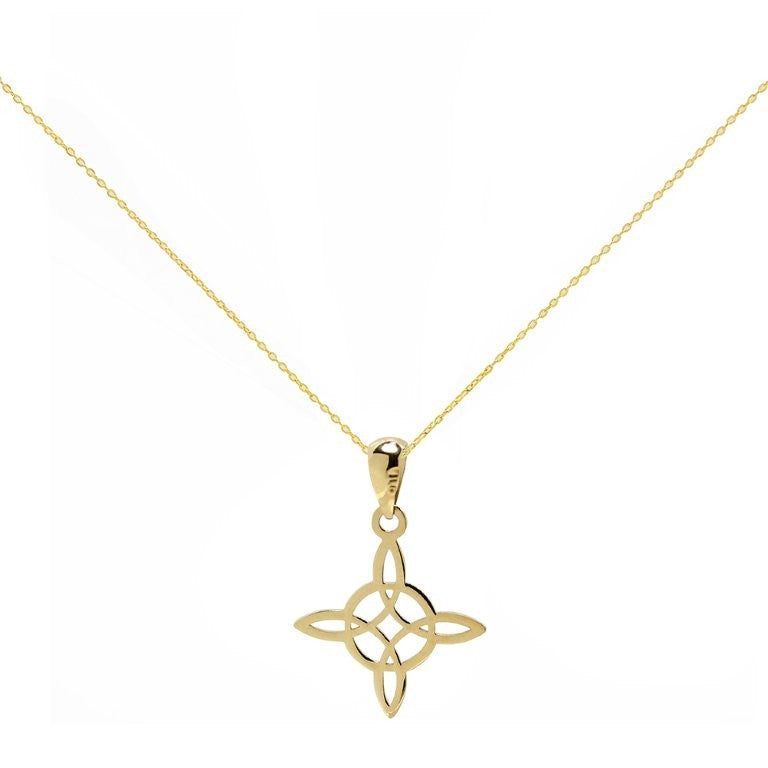 Colgante Nudo Bruja de Oro de 9 Quilates