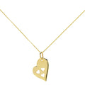Colgante Corazón Calado de Oro de 9 Quilates