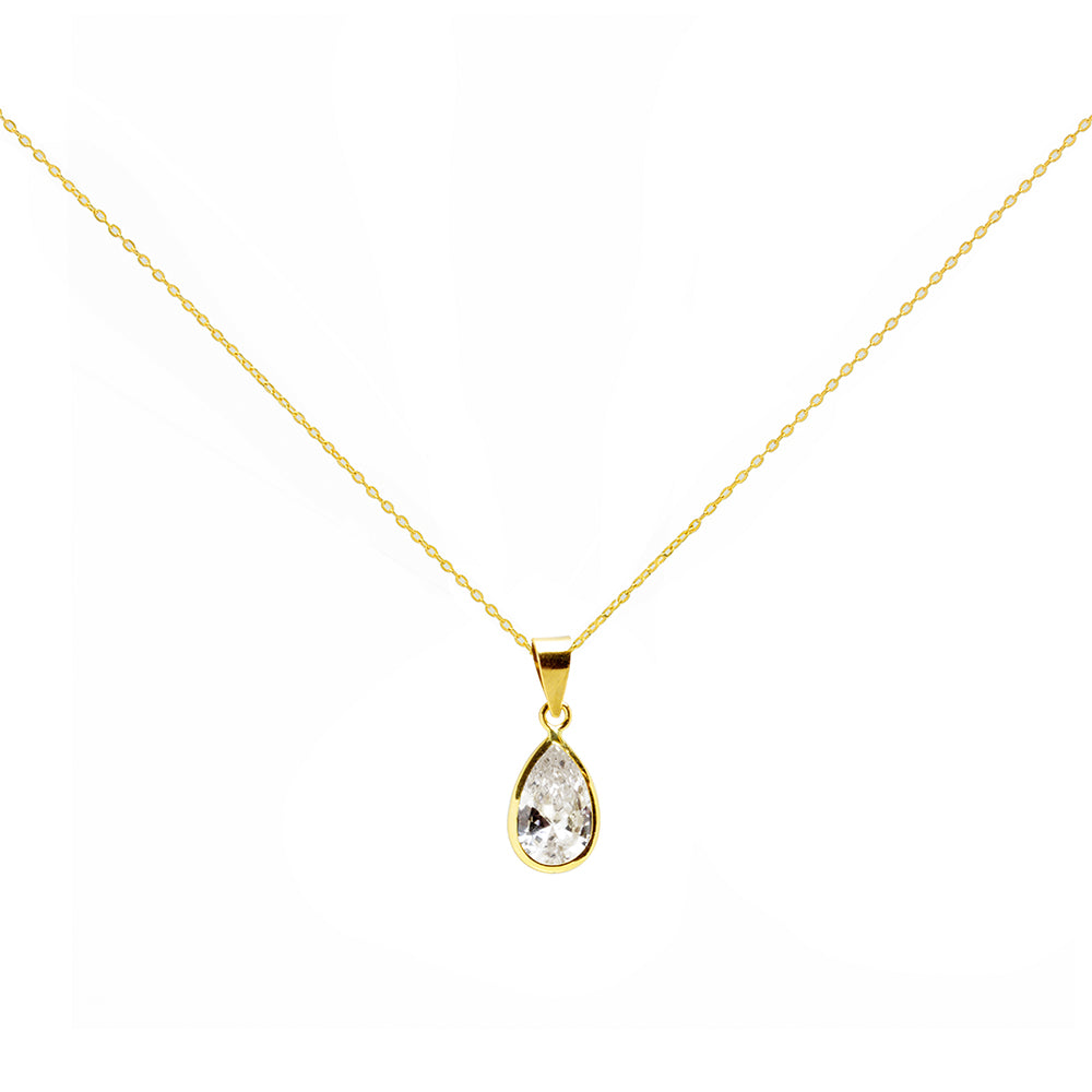 CARISSIMA Collar De Mujer Con Oro Amarillo De 9K (375/1000), Circonita, 46 Cm