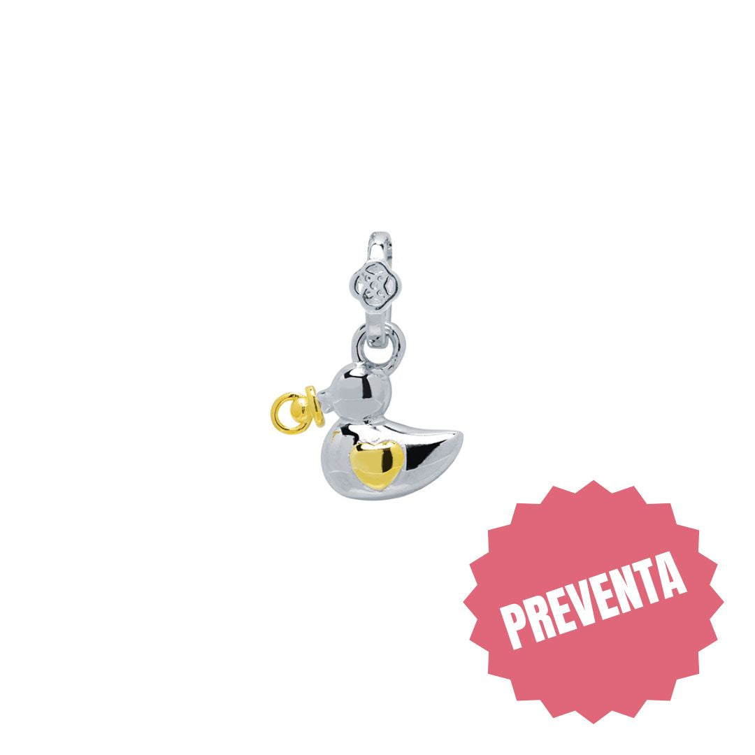 Colgante Patito Bebé en Plata Personalizable - PREVENTA