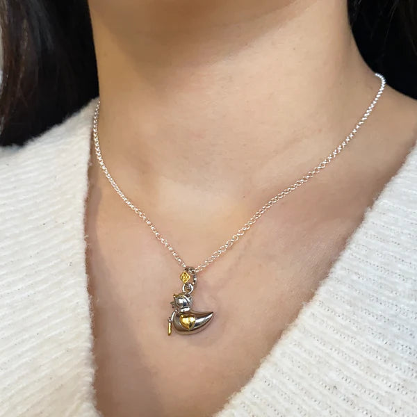 Colgante Pato Abuelo de Plata de Ley 925