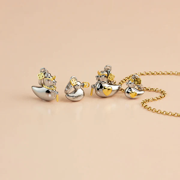 Colgante Pato Abuelo de Plata de Ley 925