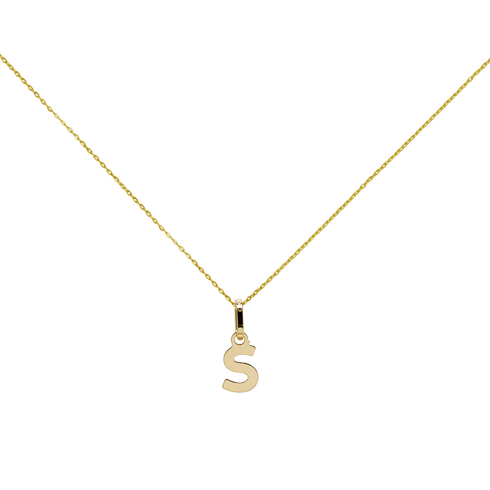 Colgante Letra A de Oro de 9 Quilates