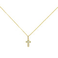 Colgante Cruz de Oro de 9 Quilates con Circonitas