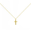 Cruz Lisa 7.5x11.5 mm en Oro Amarillo 9 Kilates