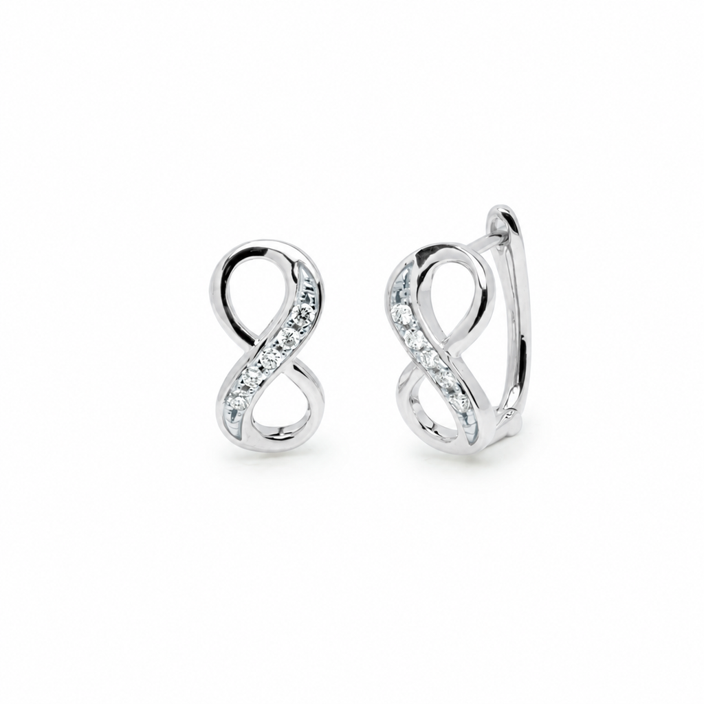 Pendientes Infinito con Diamantes