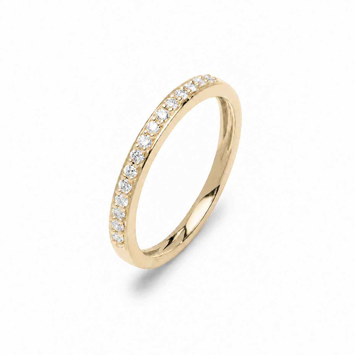 Media Alianza de Diamantes de Oro de 18 Quilates