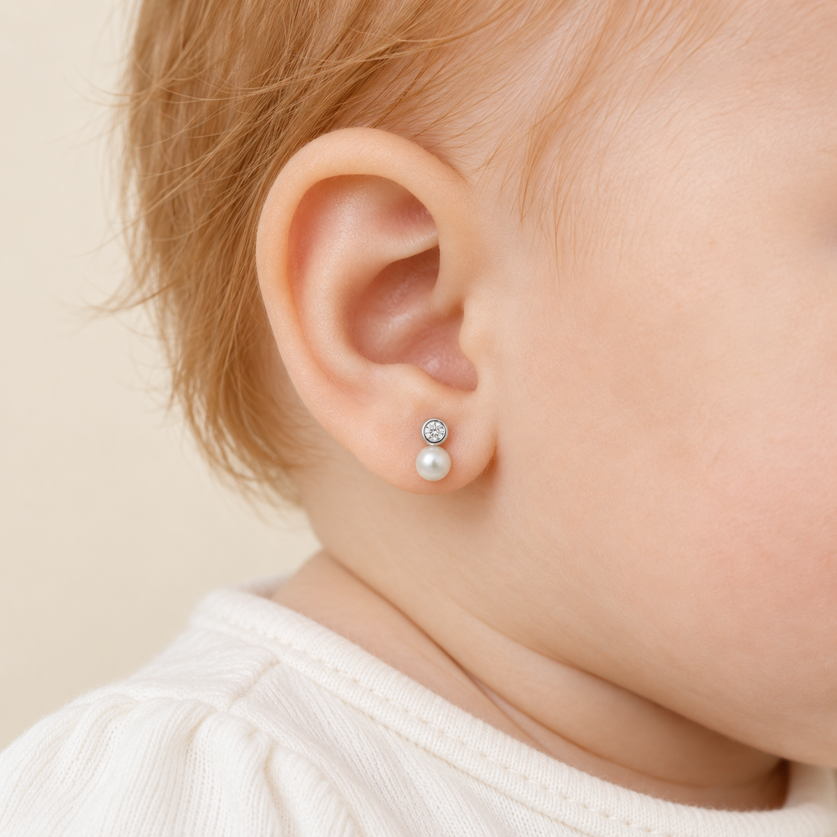 Pendientes Tu y Yo con Diamantes de Oro Blanco de 9 Quilates
