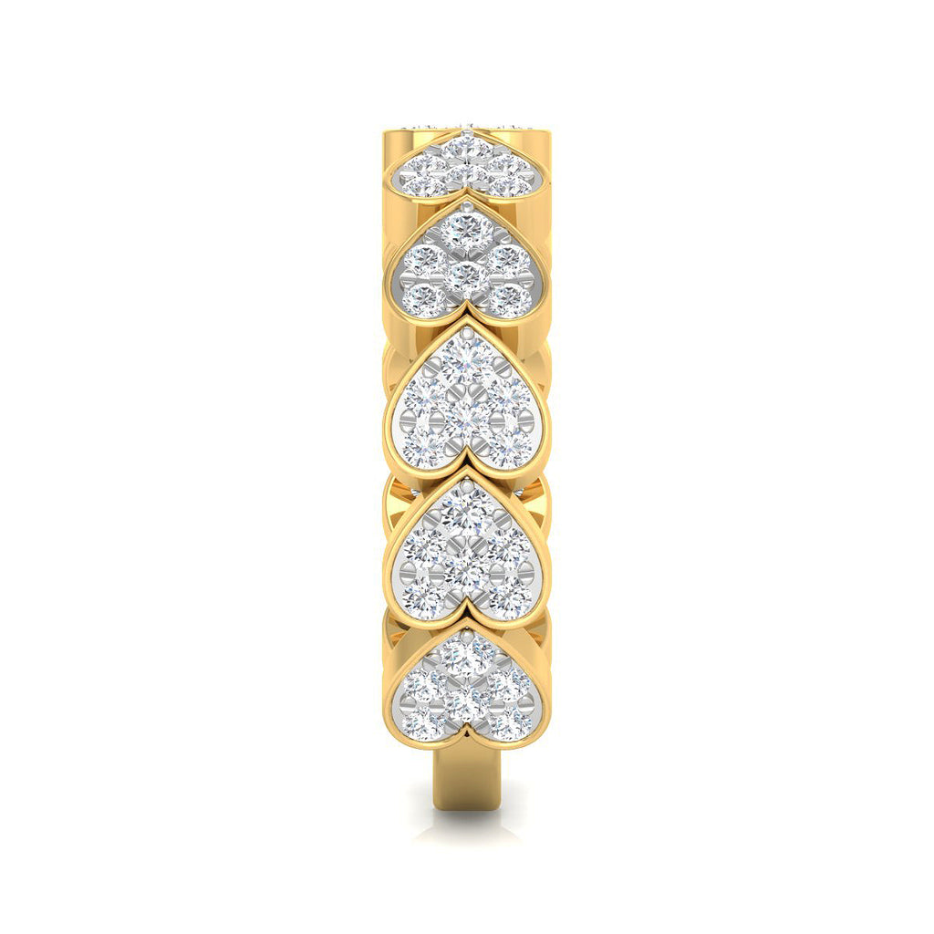 Anillo Corazones con Diamantes Creados en Vermeil
