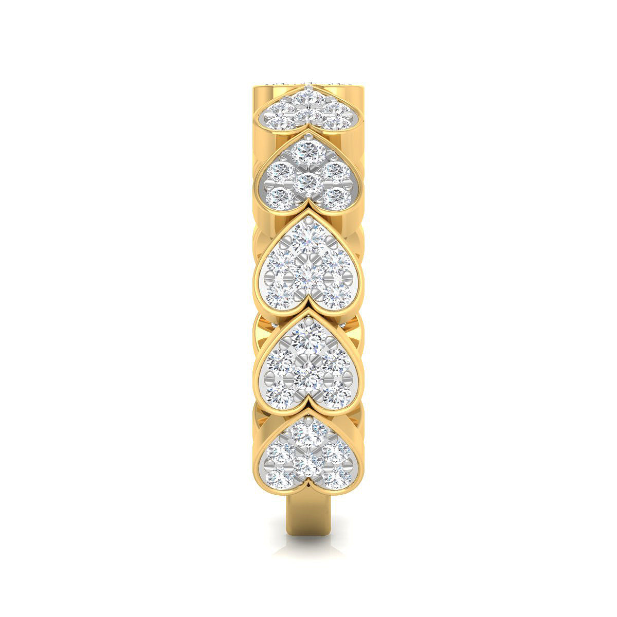 Anillo Corazones de Vermeil con Diamantes Creados
