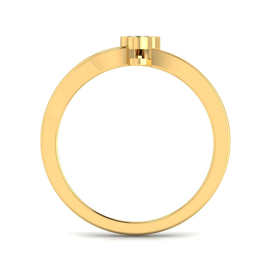 Anillo con Diamantes Creados en Vermeil