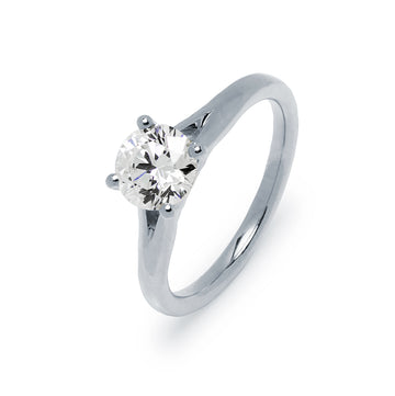 Anillo Solitario Marjorie Diamante Creado 1 Quilates en Oro Blanco