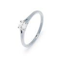 Solitario Marjorie de Oro Blanco 9K con Diamante Creado