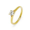 Anillo Solitario Marjorie de Oro 9K con Diamante Creado