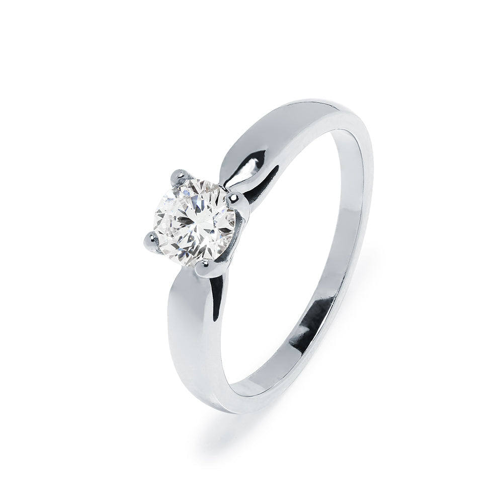 Solitario Bonnie de Oro 18K con Brillantes Creados