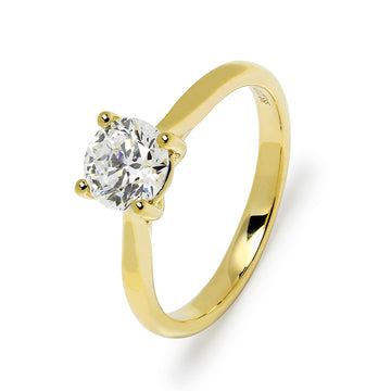 Anillo Solitario Lorraine Diamante Creado 1 Quilates en Oro Amarillo