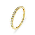 Media Alianza de Oro de 9 Quilates con Diamantes Creados