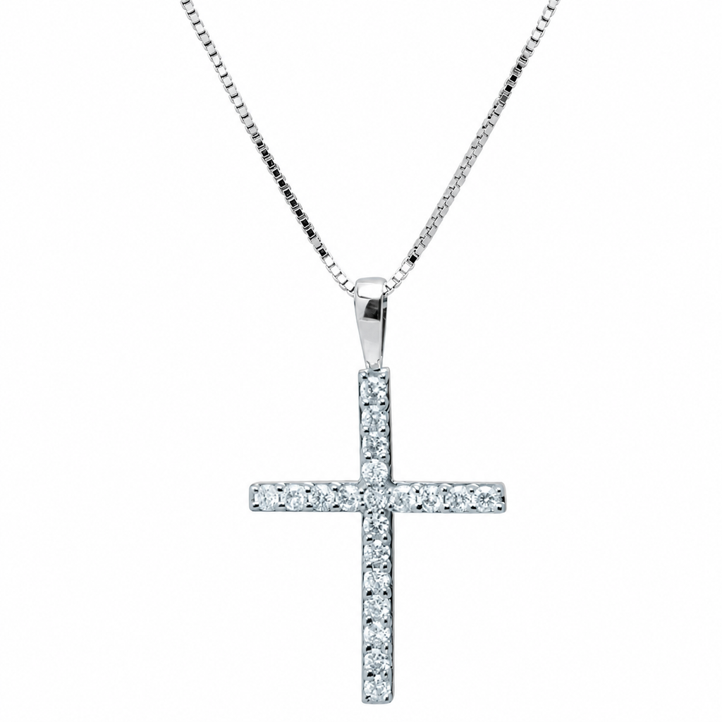 Colgante Cruz con Diamantes