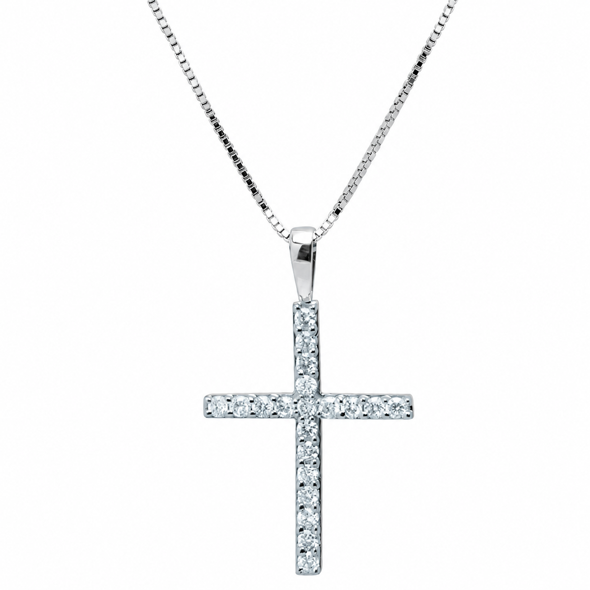 Colgante Cruz con Diamantes