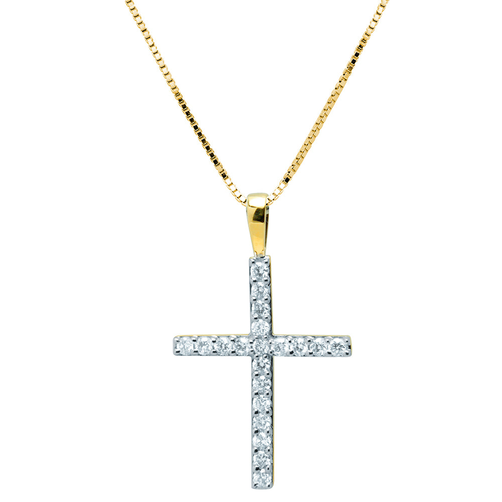 Colgante Cruz con Diamantes