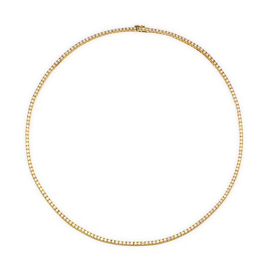 Cadena Riviere con Diamantes de 4.01 quilates en Oro de 18 Kilates