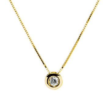 Cadena y Colgante Luz con Diamante Creado de 0,10 quilates en Oro de 9 Kilates