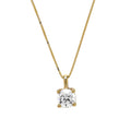 Cadena y Colgante Naila 4 Grapas con Diamante Creado de 0.50 Quilate en Oro de 18 kilates