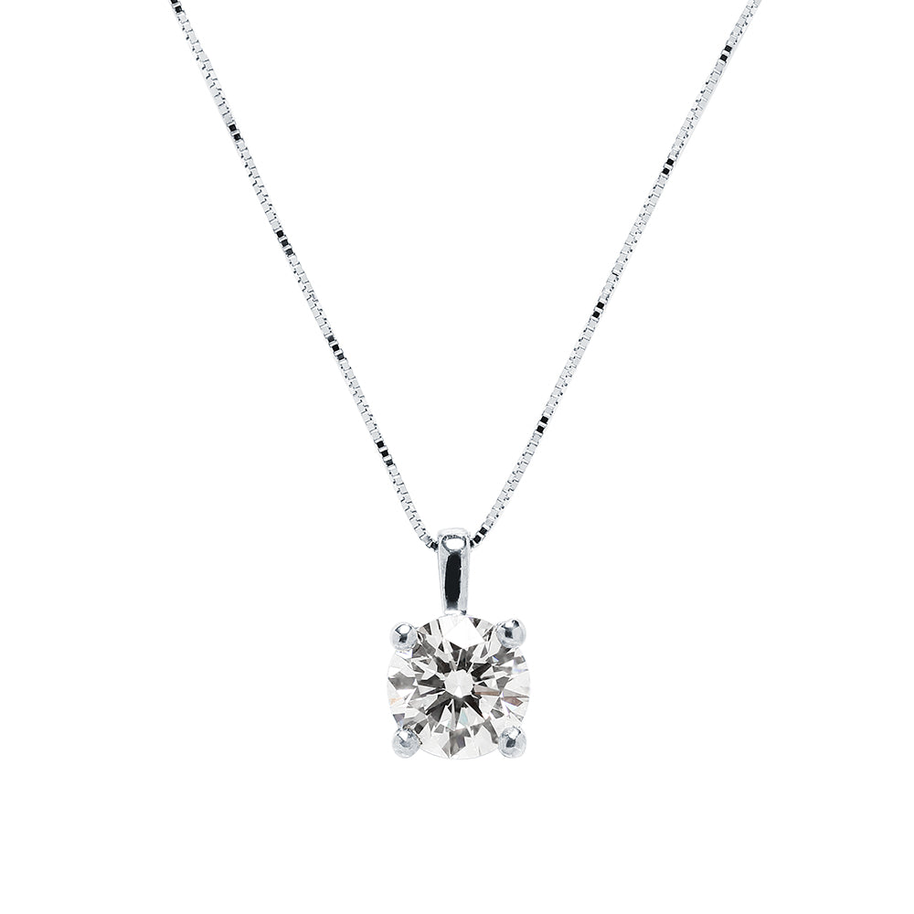 Gargantilla de Oro de 9 Quilates con Diamante Creado