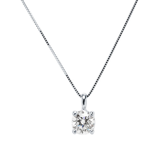 Cadena y Colgante Naila 4 Grapas con Diamante Creado de 0.50 Quilate en Oro de 9 kilates