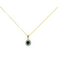 Conjunto Colgante Rosetón Sian de Oro 9K con Esmeralda