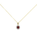 Colgante Sian de Oro 9K con Rubí y Diamantes Creados
