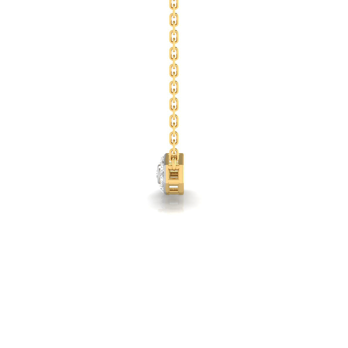 Gargantilla Tres Flores con Diamantes Creados en Vermeil