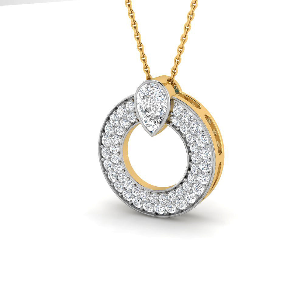 Gargantilla con Diamantes Creados en Vermeil