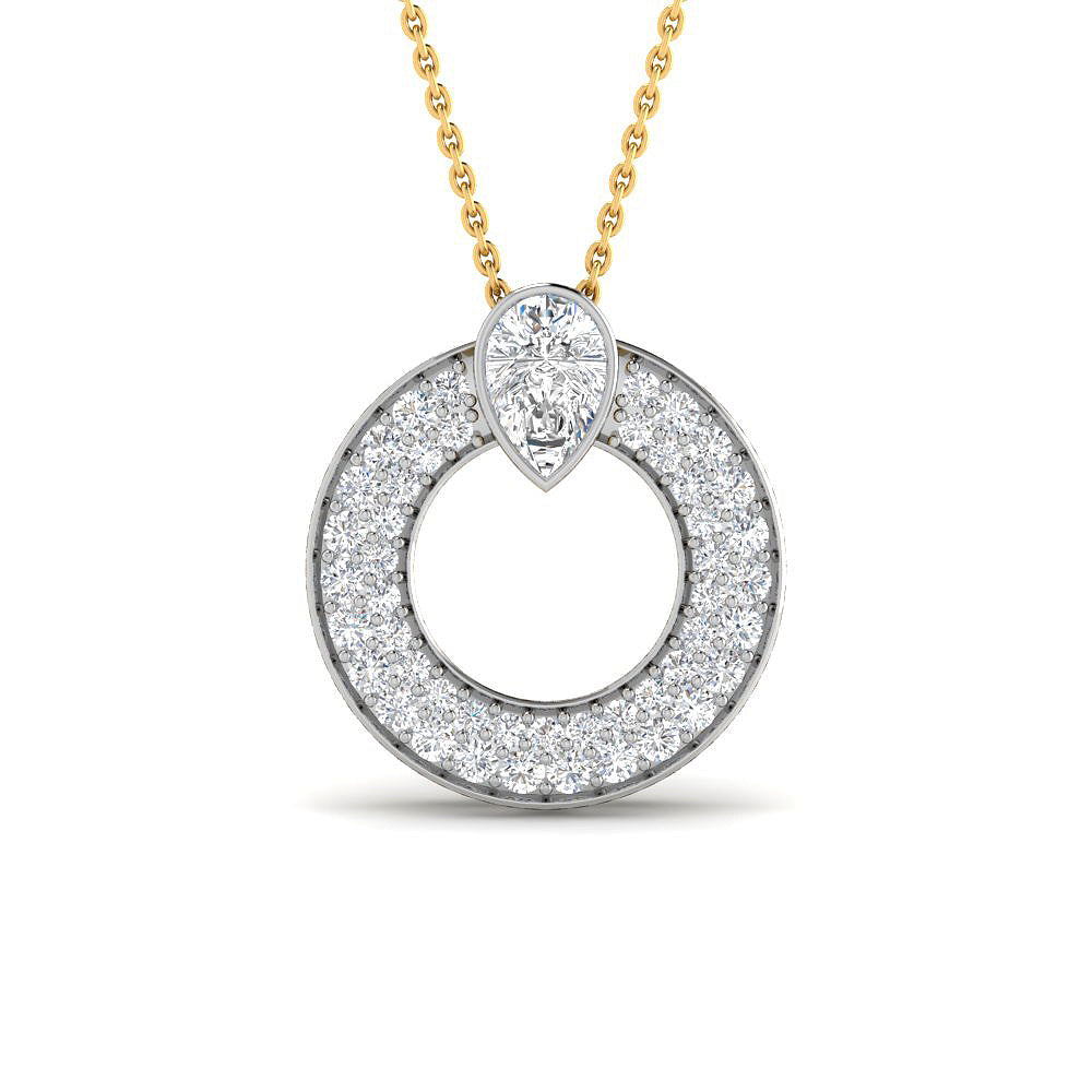 Gargantilla con Diamantes Creados en Vermeil