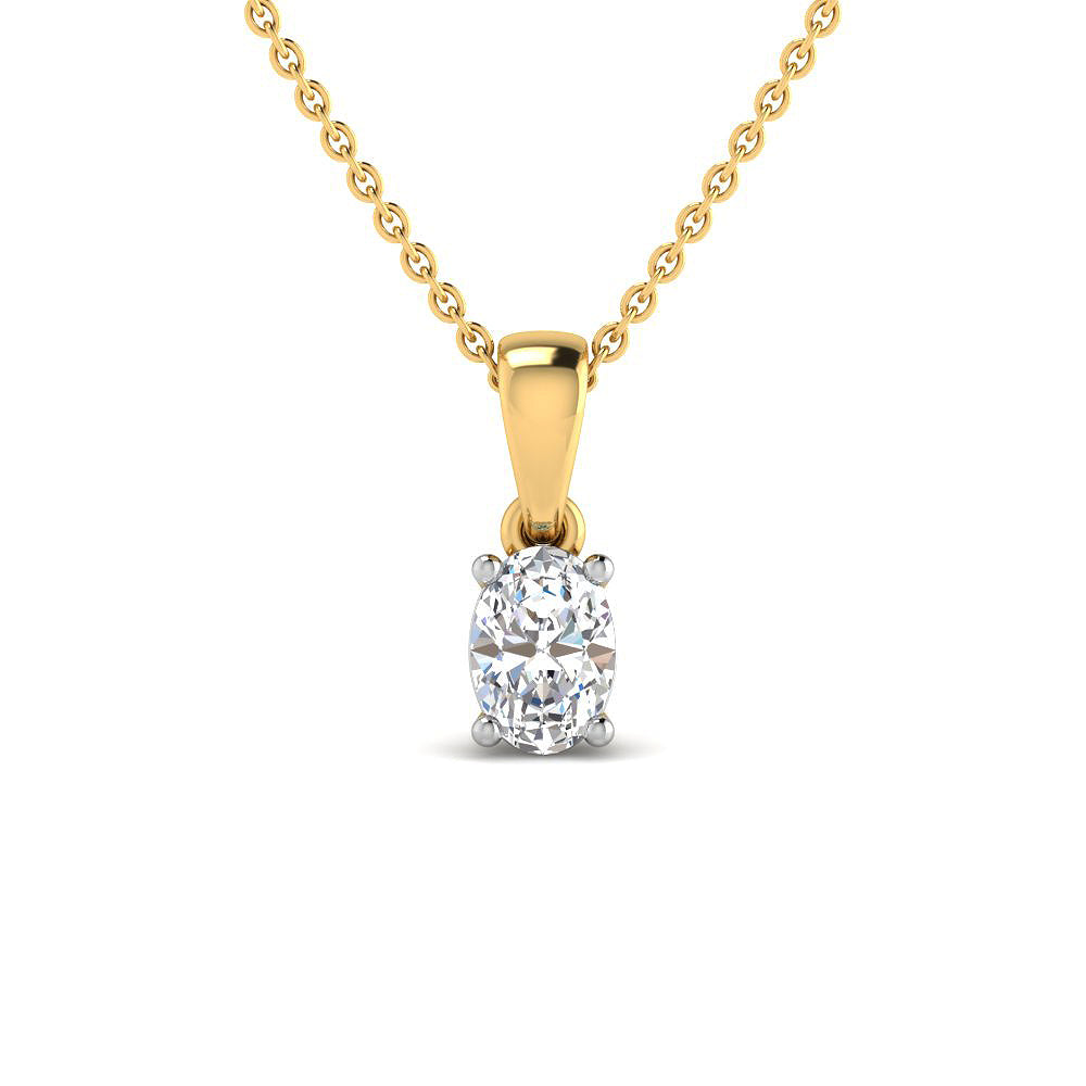 Gargantilla con Diamantes Creados en Vermeil