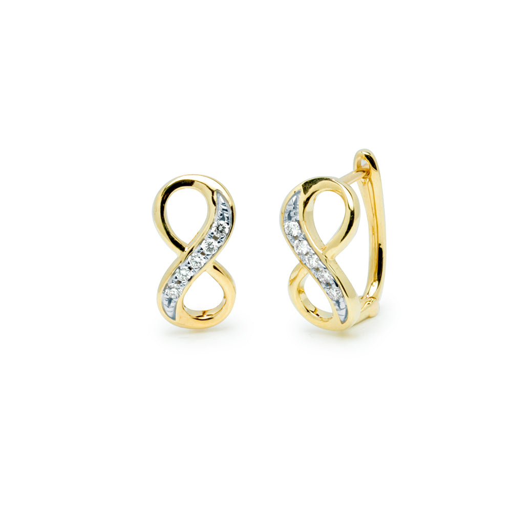 Pendientes Infinito con Diamantes