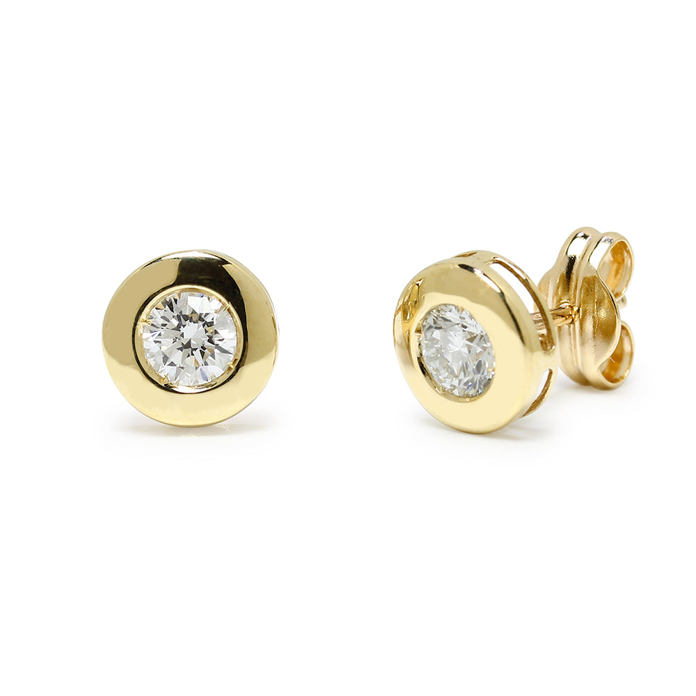 Pendientes de Oro de 9 Quilates con Brillantes Creados
