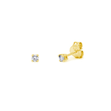 Pendientes 4 grapas Naila con Diamantes Creados de 0,10 Quilates en Oro Amarillo