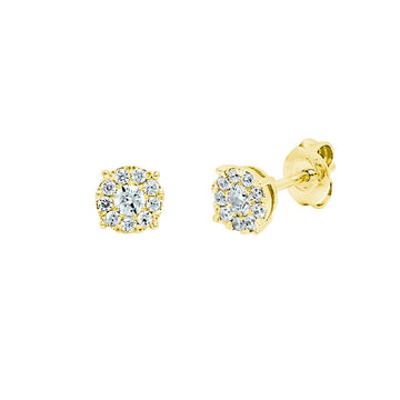 Pendientes Circulares Carmen con Diamantes Creados de 0,47 Quilates en Oro Amarillo