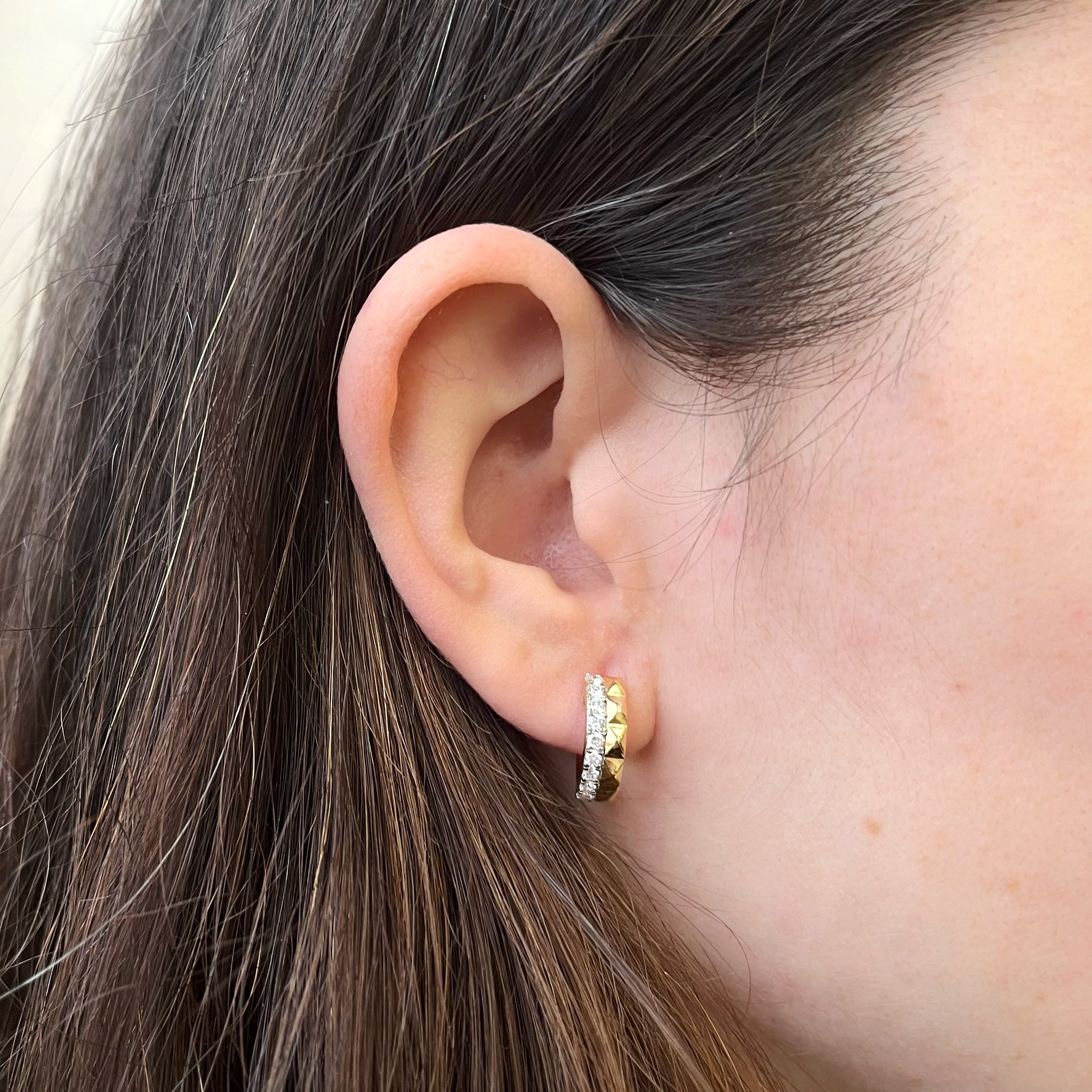 Pendientes de Vermeil con Brillantes Creados
