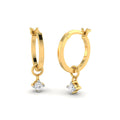 Pendientes Criollas con Diamantes Creados en Vermeil