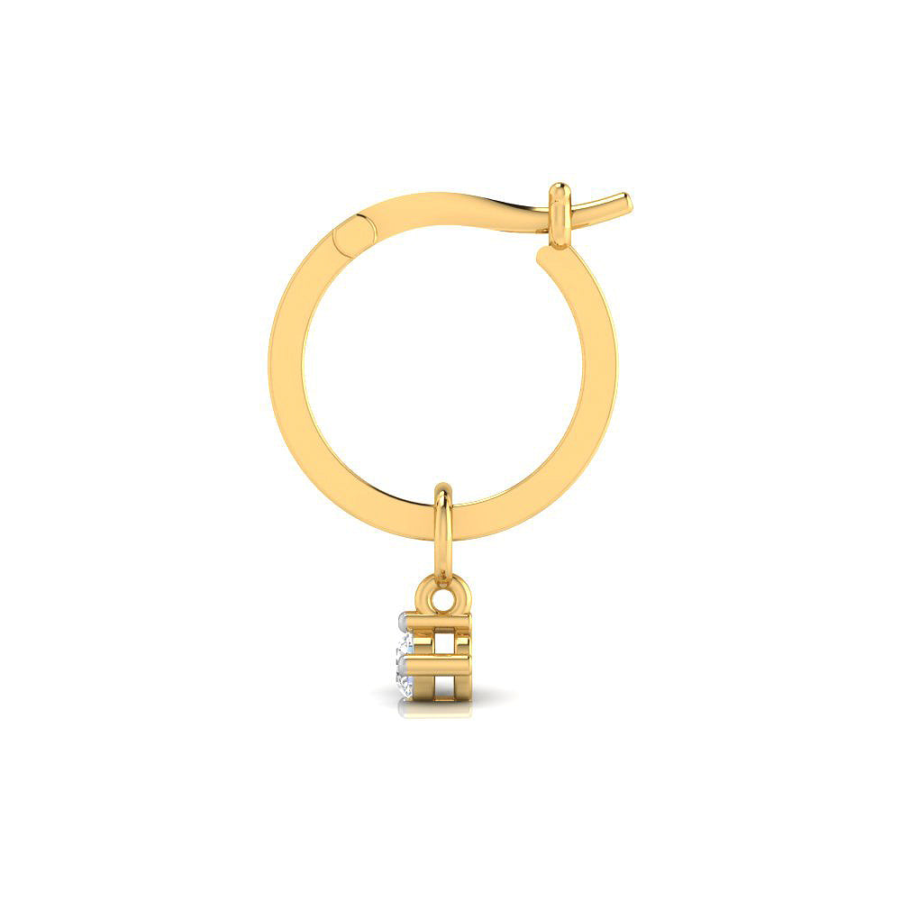 Pendientes Criollas con Diamantes Creados en Vermeil