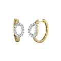 Pendientes Criollas con Diamantes Creados en Vermeil