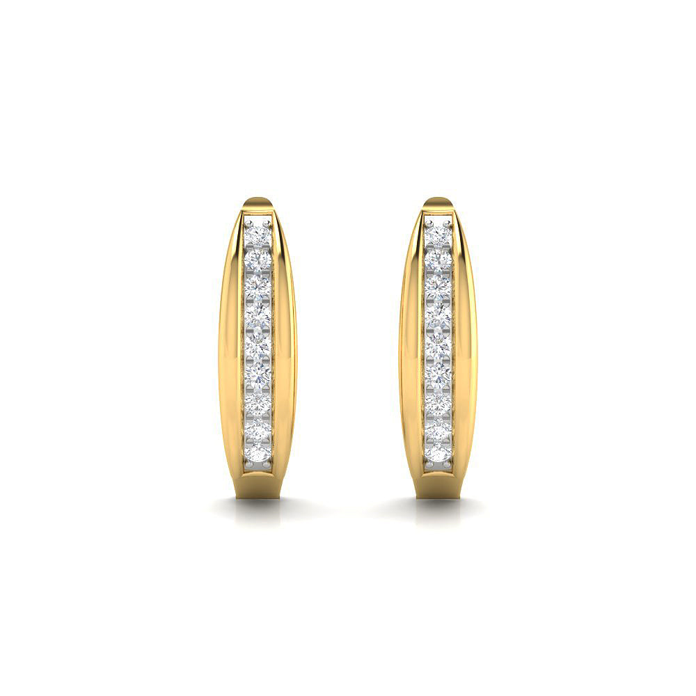 Pendientes Criollas con Diamantes Creados en Vermeil