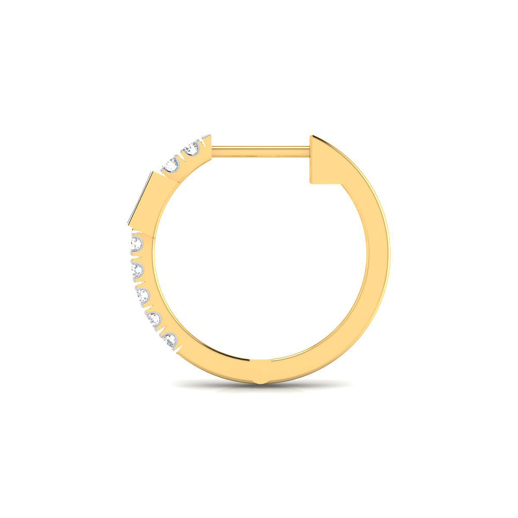 Pendientes Criollas con Diamantes Creados en Vermeil