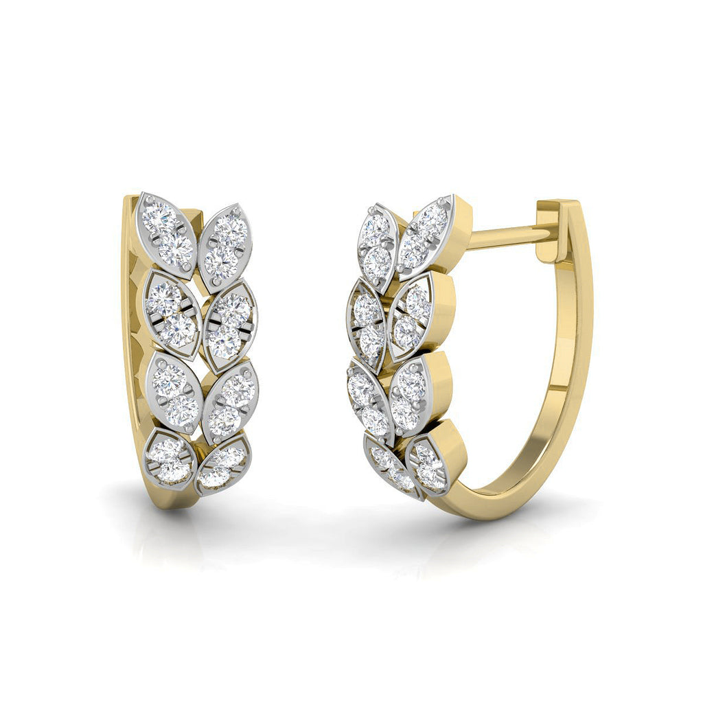 Pendientes Catalán con Diamantes Creados en Vermeil