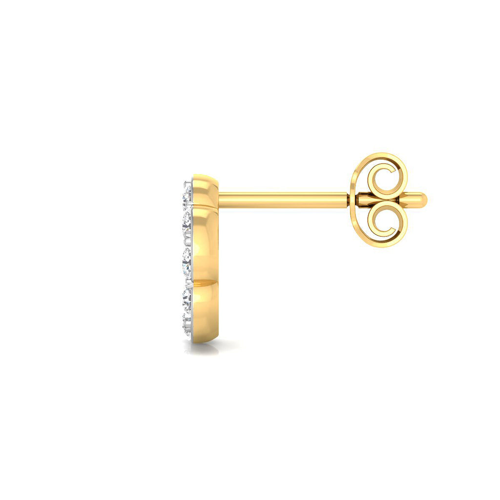 Pendientes Flor con Diamantes Creados en Vermeil