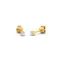 Pendientes con Diamantes Creados en Vermeil